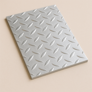 Алюминиевый рифленый лист даймонд 1,2х1200х2500 мм АМцС в наличии в Астрахани